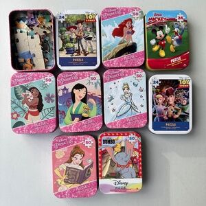 Lot of 9 Disney Puzzles Princess Toy Stories Mickey Mouse Donald Duck